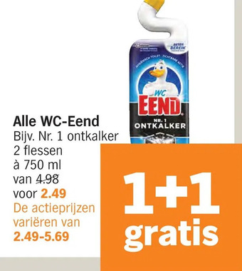 Albert Heijn Alle wc-eend aanbieding