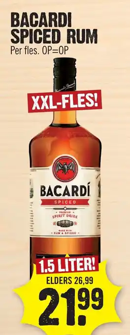 Super Dirck 3 Bacardi spiced rum 1,5L aanbieding