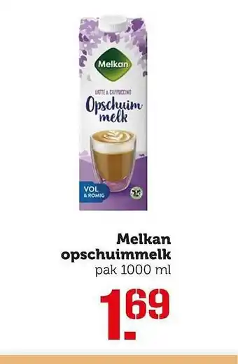 Coop Melkan opschuimmelk aanbieding