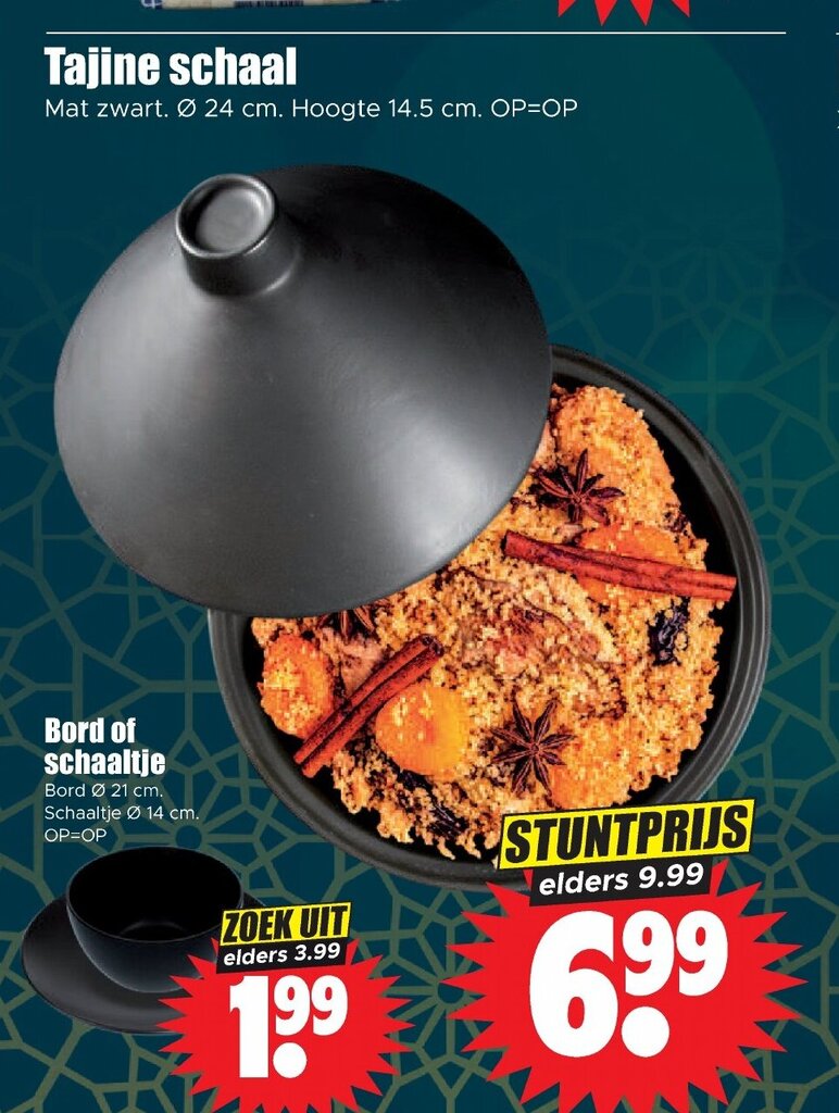 Tajine schaal aanbieding bij Dirk