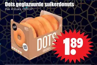 Dirk Dots geglazuurde suikerdonuts pak 4 stuks aanbieding