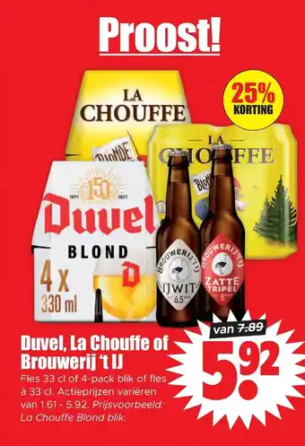 Dirk Duvel, La Chouffe of Brouwerij 't IJ aanbieding