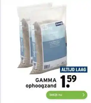 GAMMA Gamma ophoogzand aanbieding