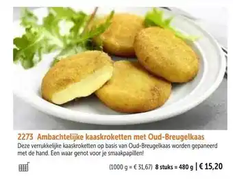 Bofrost Ambaachtelijke kaaskroketten met oud-breugelkaas aanbieding