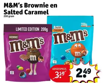 Kruidvat M&m's brownie en salted caramel aanbieding