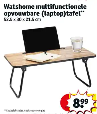 Kruidvat Watshome multifunctionele opvouwbare (laptop) tafel** aanbieding