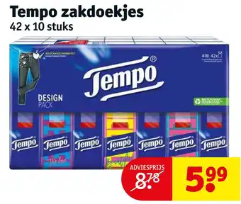 Kruidvat Tempo zakdoekjes aanbieding