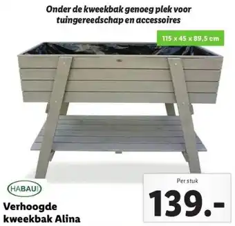 Lidl Habau verhoogde kweekbak alina aanbieding