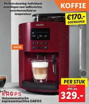 Lidl Krops volautomatische espressomachine ea8155 aanbieding