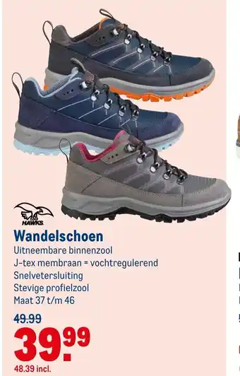 Makro Hawks Wandelschoen 37-46 aanbieding