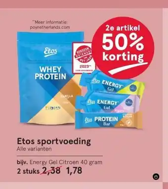 Etos Sportvoeding 2 stuks aanbieding