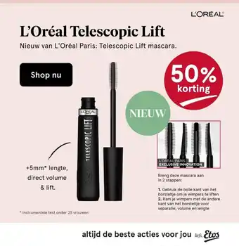 Etos L'Oreal Telescopic Lift aanbieding