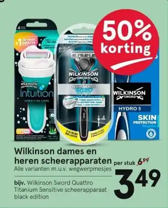 Etos Wilkinson dames en heren scheerapparaten aanbieding