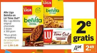 Albert Heijn Alle liga belvita en lu time out 300g aanbieding