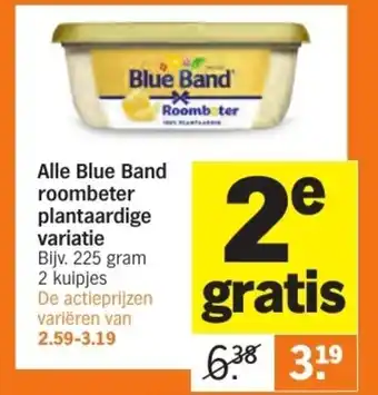 Albert Heijn Alle blue band roombeter plantaardige variatie 225g aanbieding