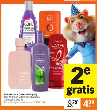 Albert Heijn Alle a-merk haarverzorging 300ml aanbieding