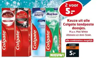 Trekpleister Colgate tandpasta doosje 2st aanbieding