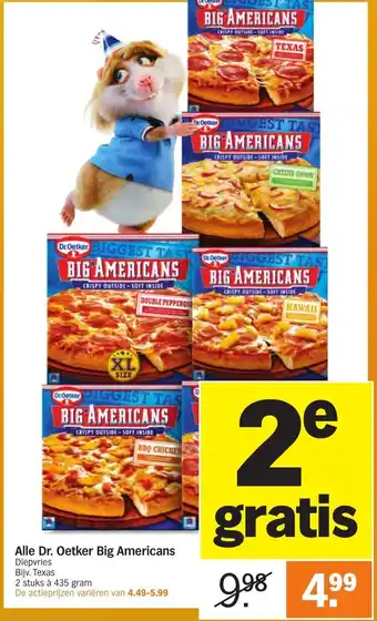 Albert Heijn Alle Dr. oetker big americans 435g aanbieding