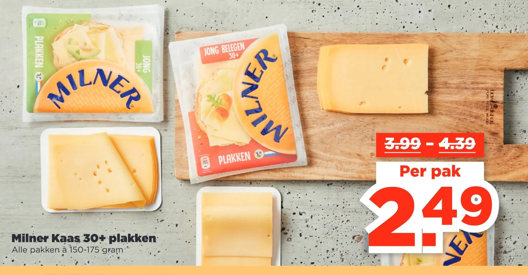 Milner Kaas 30+ Plakken Aanbieding Bij PLUS