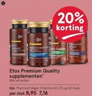 Etos Etos premium quality supplementen* aanbieding