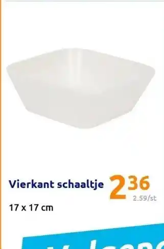 Action Vierkant schaaltje aanbieding