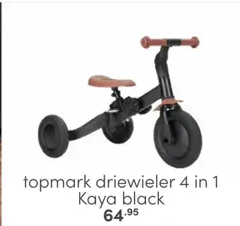 Baby & Tiener Topmark driewieler 4 in 1 kaya black aanbieding