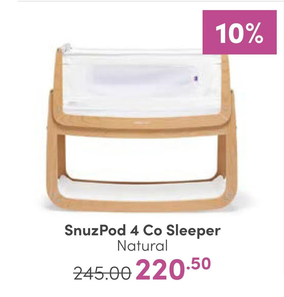 Snuzpod 4 co sleeper natural aanbieding bij Baby & Tiener
