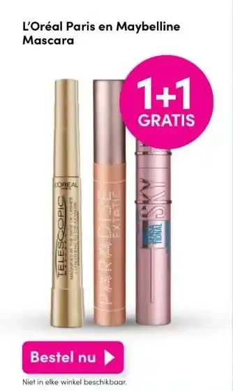 DA L'oréal paris en maybelline mascara aanbieding