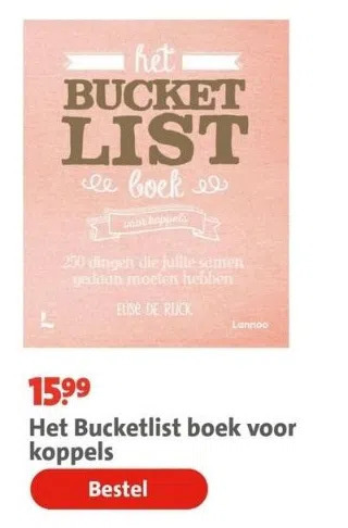 Bruna Het bucketlist boek voor koppels aanbieding