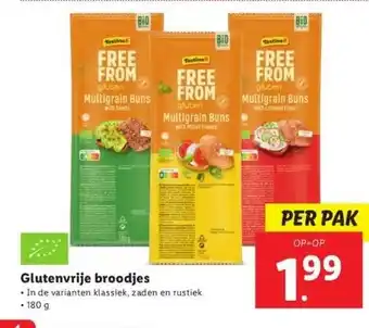 Lidl Glutenvrije broodjes aanbieding