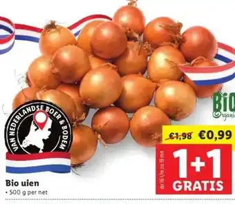 Lidl Bio uien aanbieding