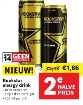 Lidl Rockstar energy drink aanbieding