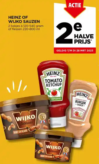 Jumbo Heinz of wijko sauzen 120-540g aanbieding