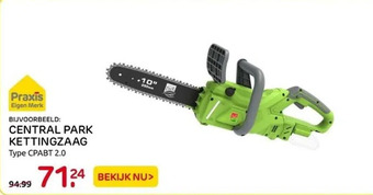 Praxis Central park kettingzaag aanbieding