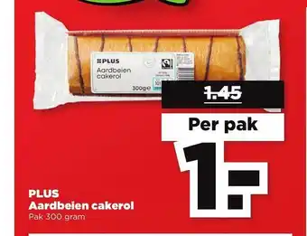 PLUS Plus aardbeien cakerol aanbieding