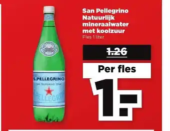 PLUS San pellegrino natuurlijk mineraalwater met koolzuur aanbieding