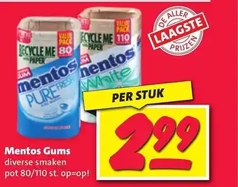 Nettorama Mentos gums aanbieding