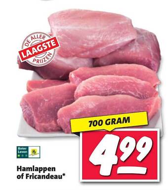 Nettorama Hamlappen of fricandeau aanbieding
