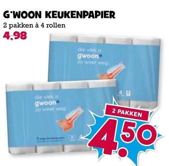 Boon`s Markt G'woon keukenpapier aanbieding