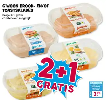 Boon`s Markt G'woon brood- en/of toastsalades aanbieding