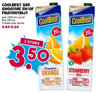 Boon`s Markt Coolbest sap. smoothie en/of fruitontbijt aanbieding