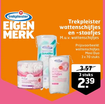 Trekpleister Trekpleister wattenschijfjes en -staafjes aanbieding