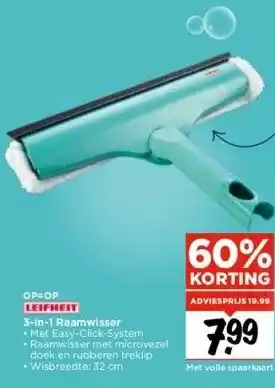 Vomar Voordeelmarkt Leifheit 3-in-1 raamwisser aanbieding