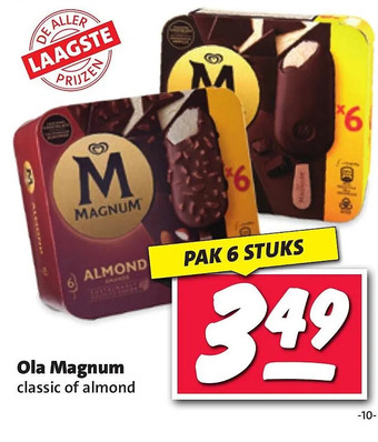 Nettorama Ola magnum classic of almond aanbieding