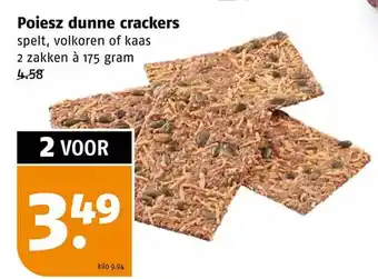 Poiesz Poiesz dunne crackers aanbieding