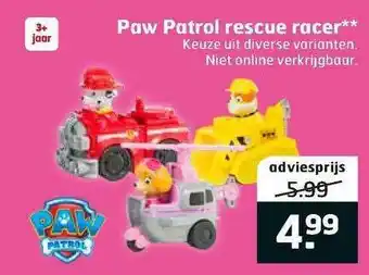 Trekpleister Paw Patrol Rescue Racer aanbieding