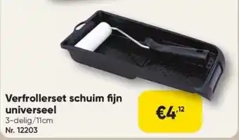 Toolstation Verfrollerset schuim fijn universeel 3-delig/11cm nr. 12203 aanbieding