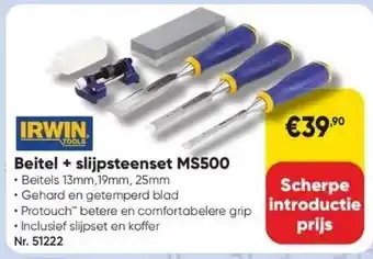 Toolstation Beitel + slijpsteenset ms500 beitels 13mm,19mm, 25mm aanbieding