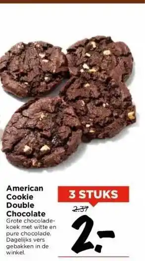 Vomar Voordeelmarkt American cookie double chocolate aanbieding