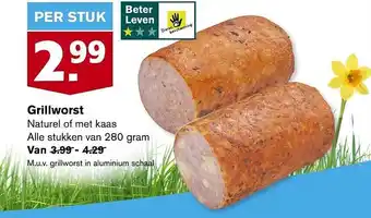 Hoogvliet Grillworst aanbieding